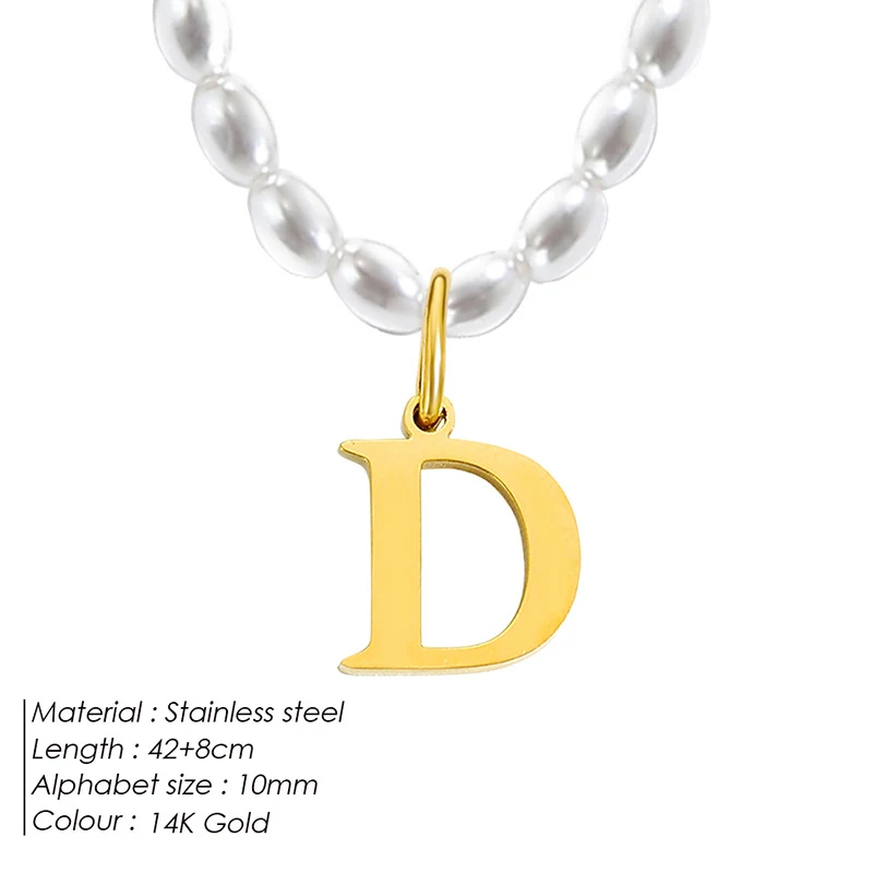 Licht luxe minderheidsontwerp roestvrijstalen letterketting. Een stijlvolle accessoire voor een persoonlijke touch en dagelijkse elegantie.