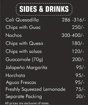 Maiz Mexican Kitchen menu 