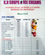 KR Soups & Ice Creams menu 4