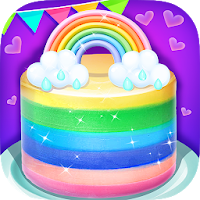 Rainbow Pastel Cake - Family Party  Birthday Cake