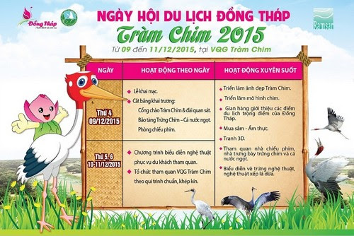 Vườn quốc gia Tràm Chim sắp tổ chức ngày hội du lịch