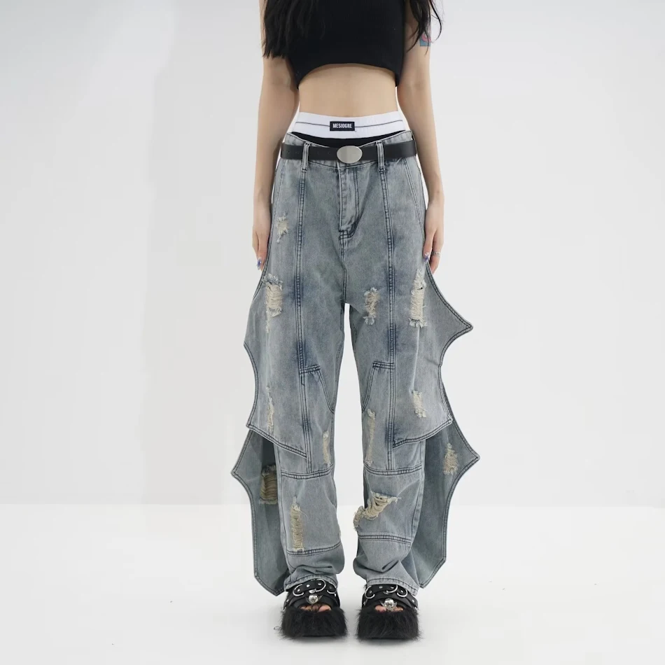 Vaqueros rectos y holgados lavados para hombre y mujer Comodidad y estilo combinados Pantalones de mezclilla versátiles y modernos para cualquier ocasión.