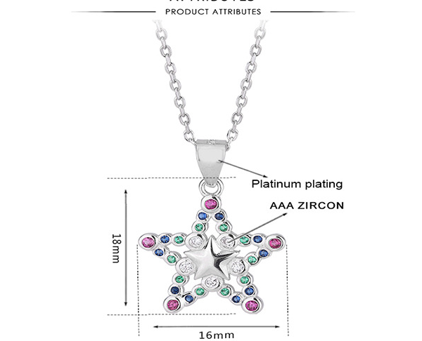 Title 1, Niche Star privesak od srebra S925, elegantan i...