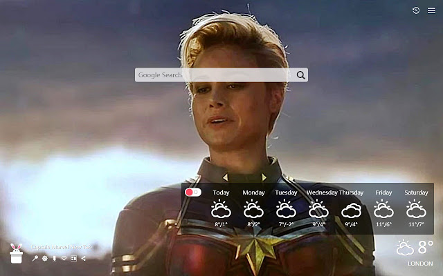 Captain Marvel New Tab, Wallpapers HD