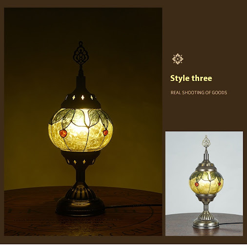 Title 9, Retro romantische Tischlampe aus Eisen für Schl...