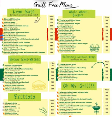 Rooster Health Food Cafe menu 