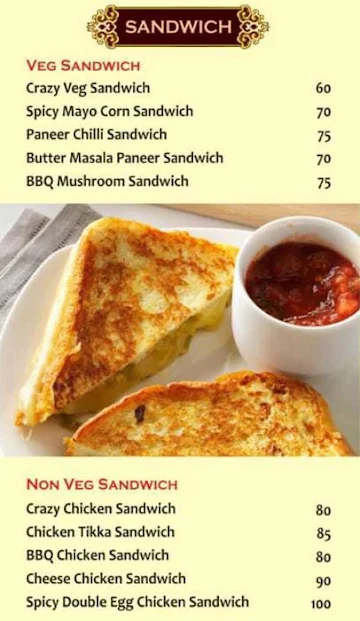 Crazy Bites menu 