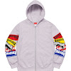 supreme®/thrasher® multi logo zip up hooded sweatshirt fw21