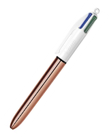 Kulepenn BIC 4 farger Shine M rosegull (Org.nr.504894)