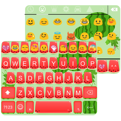 Sweet Watermelon Vitamin Emoji Keyboard Skin