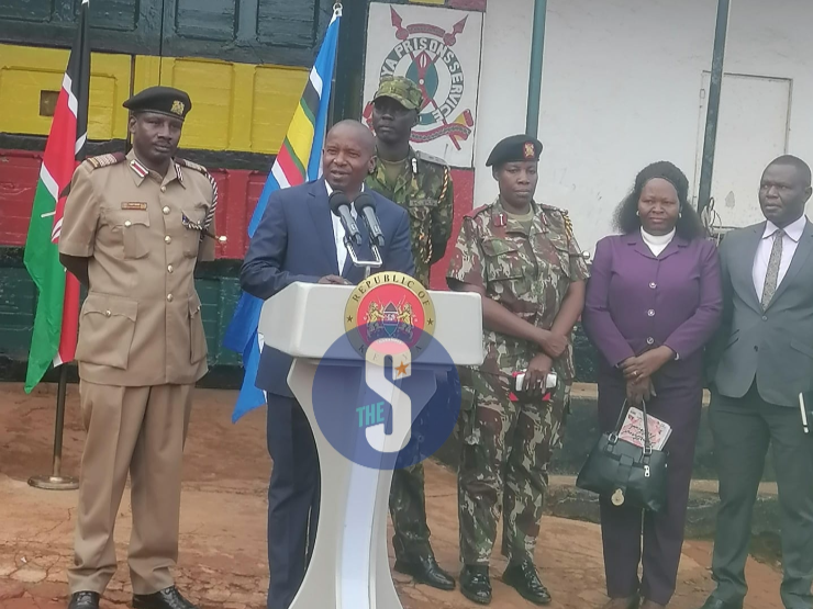 Interior CS Kithure Kindiki Kithure Kindiki speaking at Kisii Prisons on Friday March 25th, 2024.