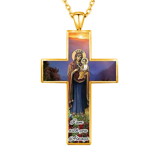 Title 6, Stainless Steel Double Sided Cross Pendant Neck...