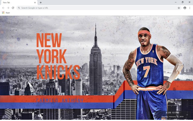 New York Knicks New Tab Theme