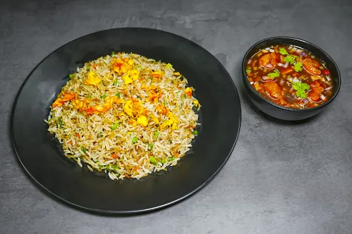 Egg Fried Rice+Veg Manchurian (4pc)