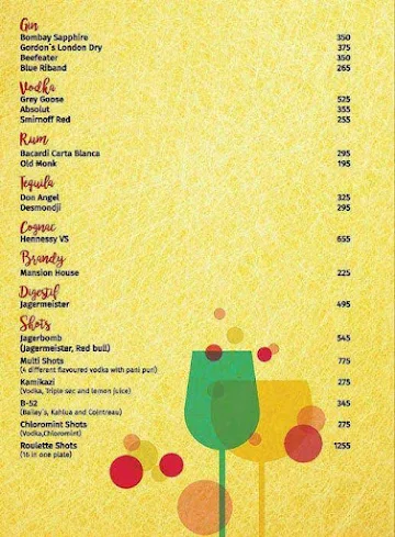 Salt - Indian Restaurant Bar & Grill menu 