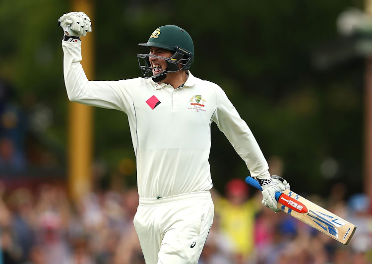 Matt Renshaw of Australia celebrates after reaching his century during day one of the Third Test match between Australia and Pakistan at Sydney Cricket Ground on January 3, 2017.