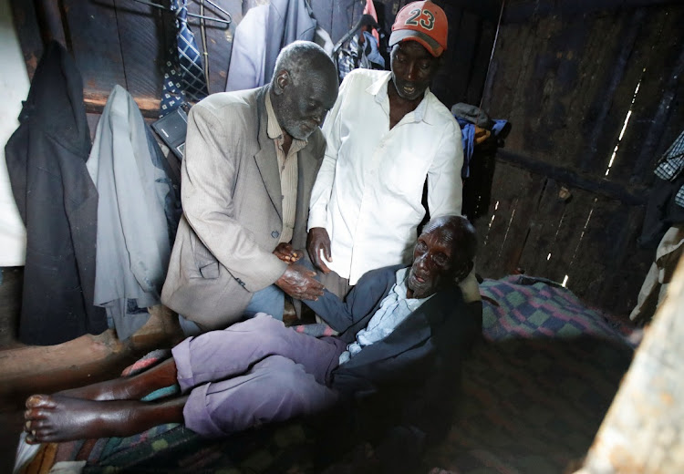 Kibore Cheruiyot Ngasura, 105, a member of the Talai community, which accuses the British colonial government of displacing them from their farms. Picture: MONICAH MWANGI