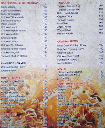 Special Biryani menu 