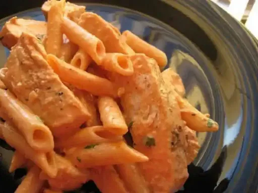 Red Sauce Chicken Pasta With Coke Can