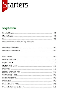 Le Charcoal Restaurant menu 2