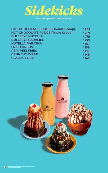 Keventers - Milkshakes & Desserts menu 