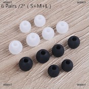 Bộ 6 Cặp Nút Cao Su Silicone Thay Thế Cho Tai Nghe Nhét Tai