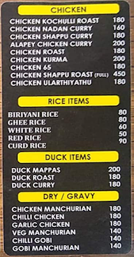 Malabar Thattukada menu 2