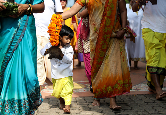 Hindu devotees observed the annual Thai Poosam Kavady festival on Saturday.