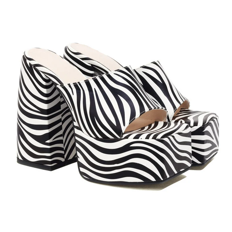 Sandali con tacco alto a righe da donna taglie forti Scarpe eleganti e confortevoli per un look estivo di tendenza
