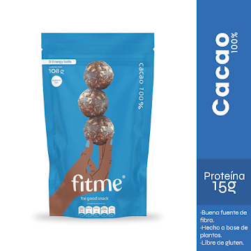 Snack Energy Balls Fit Me Cacao 100% x 108 gr  