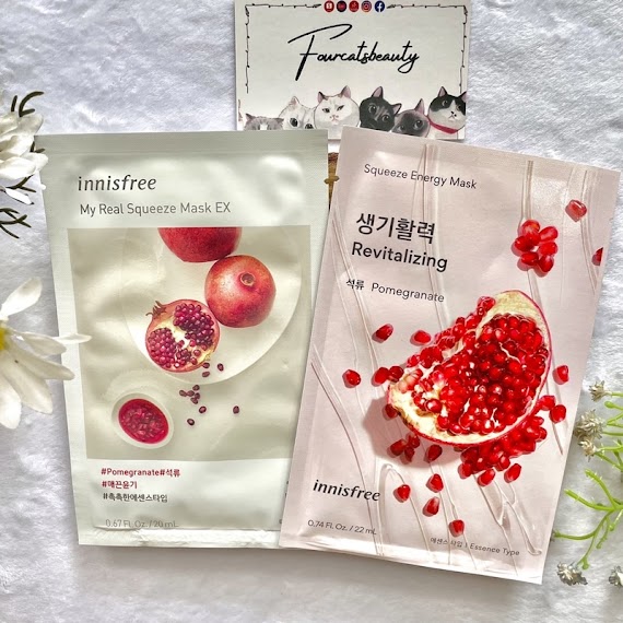 Mặt Nạ Giấy Dưỡng Da Chiết Xuất Từ Lựu Jeju Innisfree My Real Squeeze Energy Mask Ex