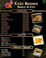 Cake Corner Bakery And Cafe menu 1