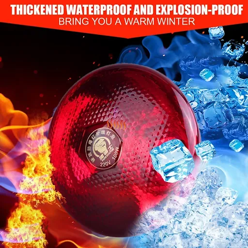 220V Poultry Heating Bulb 100/150/200/275W Infrared Insulation Heating for Reptiles Plants Chickens Amphibians Pets Live