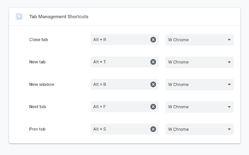 Tab Management Shortcuts