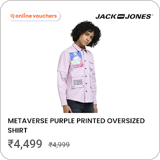 METAVERSE PURPLE PRINTED OVERSIZED SHIRT