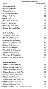 VADAWALA menu 3