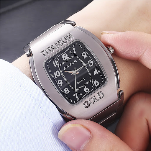 Title 6, Titanium Alloy Business Leisure Steel Band Quar...