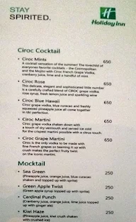 Lounge Bar - Holiday Inn menu 4