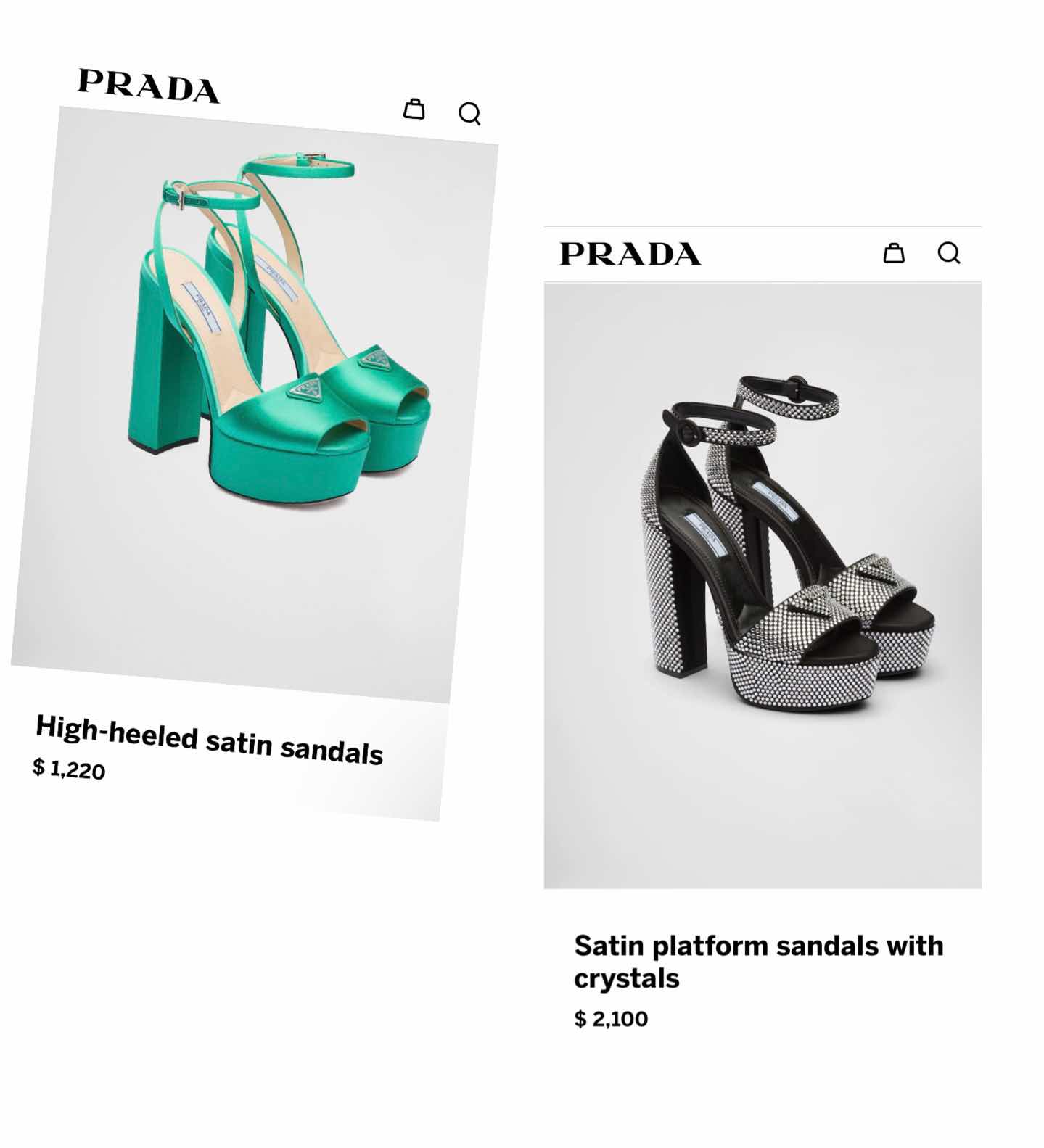 Current Obsession; Prada High Heeled Satin Sandals