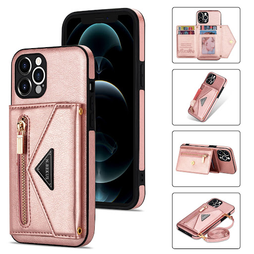 Title 3, Crossbody Phone Case with Leather Strap and Car...