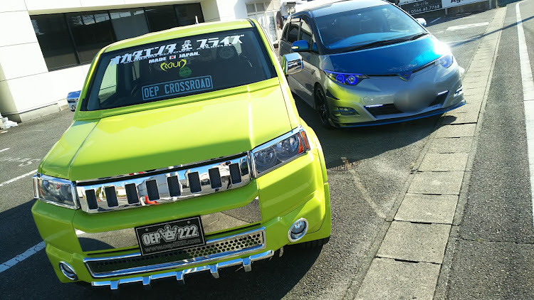 エスティマのオカダエンタープライズ・OEP222・アップガレージ岡崎宇頭店・寄ってみたら変態車両発見・結局そのままプチオフになりましたとさに関するカスタム事例の投稿画像1枚目