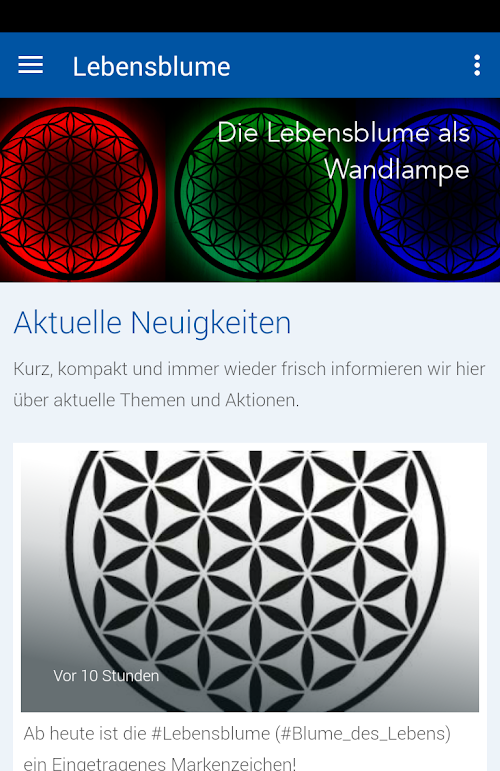 Android application Lebensblume screenshort