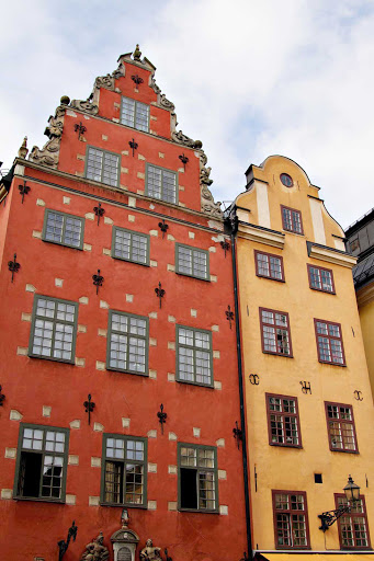 Traditional Swedish architecture in Stockholm, Sweden.