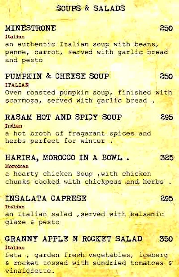 Cafe Illuminatii menu 