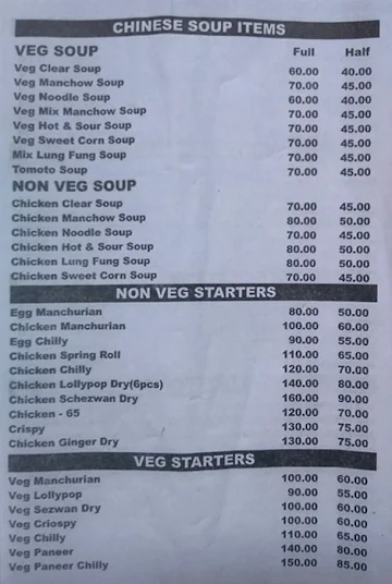 Hotel Maharashtra menu 