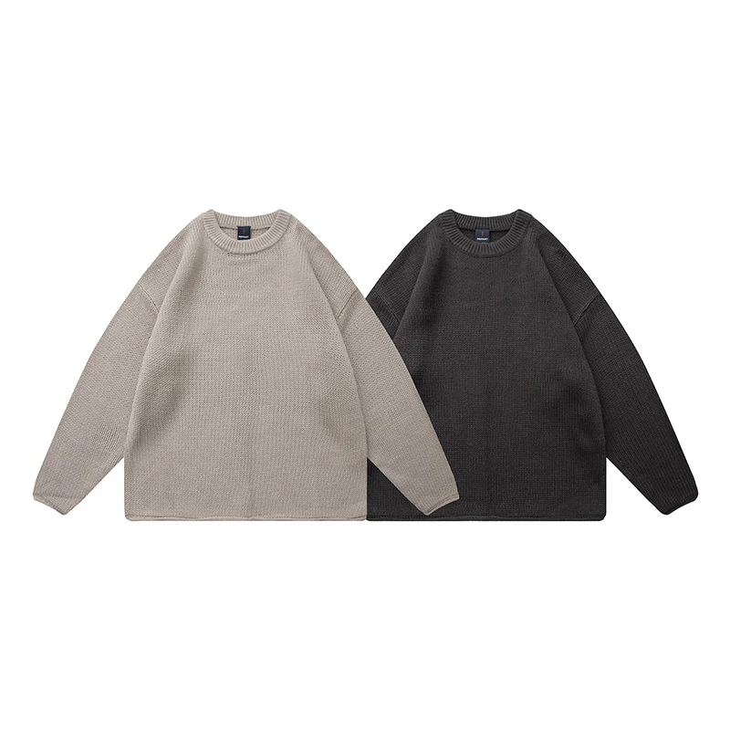 Nuovo Maglione Basic Classico Tinta Unita Semplice, perfetto per un look casual e versatile, ideale per l'uso quotidiano e facile da abbinare.