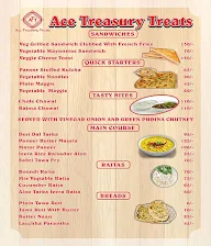 Ace Treasury Treats menu 1