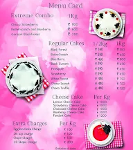 The Cake World menu 1