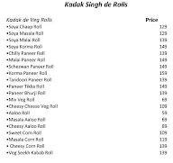 Kadak Singh De Rolls menu 3