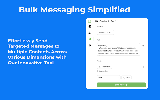 WA Contact| Bulk Export, Check, Send Message, Remark